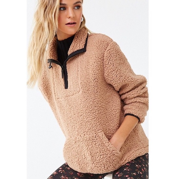 Sherpa Fleece Half Zip up Pullover 💕 - Picture 3 of 4